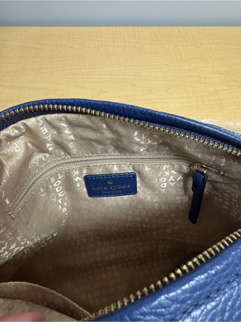 kate spade Navy Pebbled Leather Crossbody Bag - Picture 4 of 5
